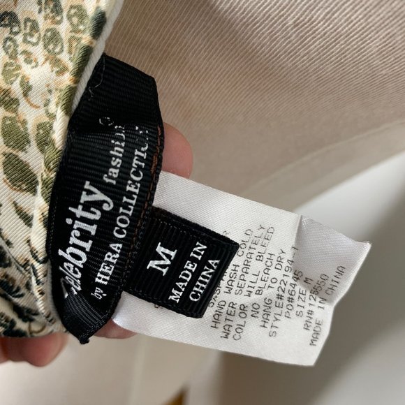 CELEBRITY by‎ Hera Collection Python Triangle Bikini Top Sz M - Picture 3 of 4